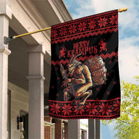 Merry Krampus Creepy Christmas Holiday Garden Flag Red Version - Wonder Print Shop