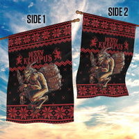 Merry Krampus Creepy Christmas Holiday Garden Flag Red Version - Wonder Print Shop