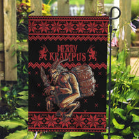 Merry Krampus Creepy Christmas Holiday Garden Flag Red Version - Wonder Print Shop