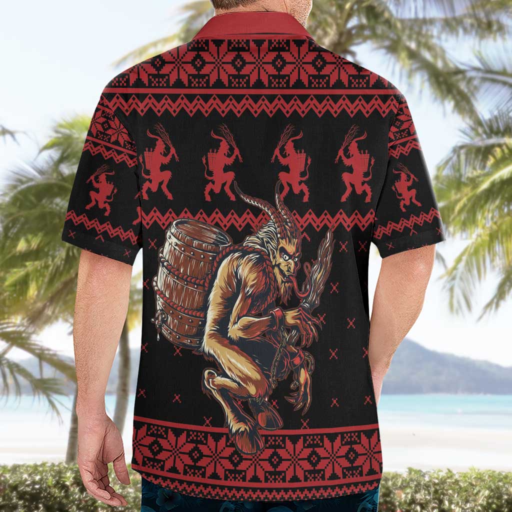 Merry Krampus Creepy Christmas Holiday Hawaiian Shirt Red Version - Wonder Print Shop