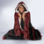 Merry Krampus Creepy Christmas Holiday Hooded Blanket Red Version