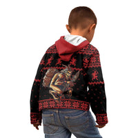 Merry Krampus Creepy Christmas Holiday Kid Hoodie Red Version - Wonder Print Shop