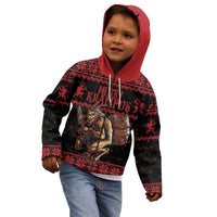 Merry Krampus Creepy Christmas Holiday Kid Hoodie Red Version - Wonder Print Shop