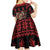 Merry Krampus Creepy Christmas Holiday Kid Short Sleeve Dress Red Version - Wonder Print Shop
