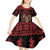 Merry Krampus Creepy Christmas Holiday Kid Short Sleeve Dress Red Version - Wonder Print Shop