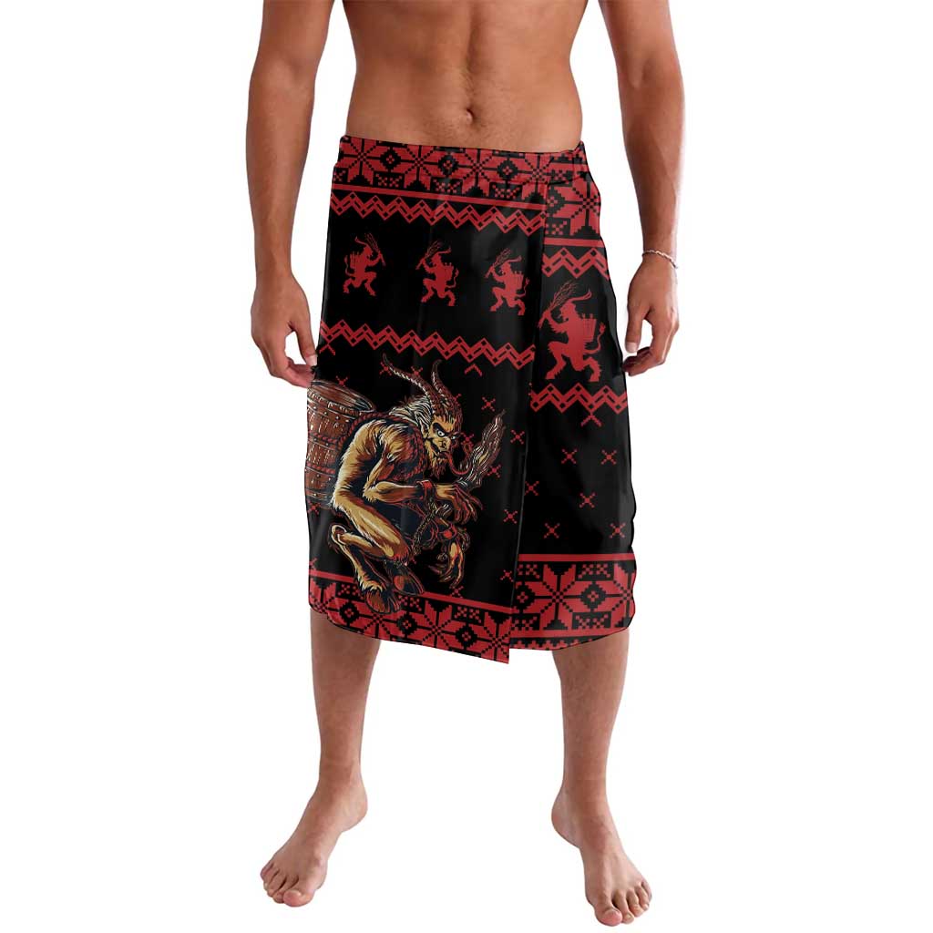 Merry Krampus Creepy Christmas Holiday Lavalava Red Version - Wonder Print Shop