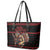 Merry Krampus Creepy Christmas Holiday Leather Tote Bag Red Version - Wonder Print Shop