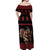 Merry Krampus Creepy Christmas Holiday Off Shoulder Maxi Dress Red Version - Wonder Print Shop