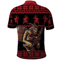 Merry Krampus Creepy Christmas Holiday Polo Shirt Red Version - Wonder Print Shop