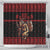 Merry Krampus Creepy Christmas Holiday Shower Curtain Red Version