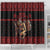 Merry Krampus Creepy Christmas Holiday Shower Curtain Red Version
