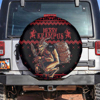 Merry Krampus Creepy Christmas Holiday Spare Tire Cover Red Version - Wonder Print Shop