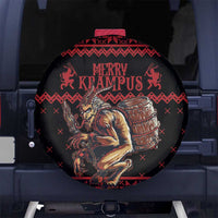 Merry Krampus Creepy Christmas Holiday Spare Tire Cover Red Version - Wonder Print Shop
