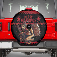Merry Krampus Creepy Christmas Holiday Spare Tire Cover Red Version - Wonder Print Shop