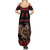 Merry Krampus Creepy Christmas Holiday Summer Maxi Dress Red Version - Wonder Print Shop