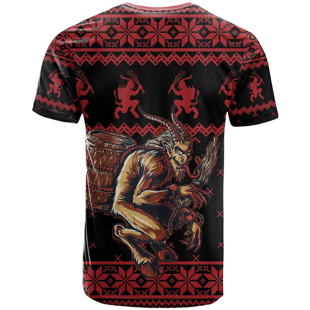 Merry Krampus Creepy Christmas Holiday T Shirt Red Version - Wonder Print Shop