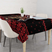 Merry Krampus Creepy Christmas Holiday Tablecloth Red Version - Wonder Print Shop