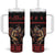 Merry Krampus Creepy Christmas Holiday Tumbler With Handle Red Version - Wonder Print Shop