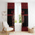 Merry Krampus Creepy Christmas Holiday Window Curtain Red Version - Wonder Print Shop