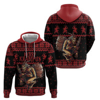 Merry Krampus Creepy Christmas Holiday Zip Hoodie Red Version - Wonder Print Shop