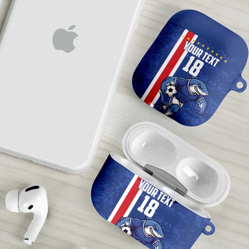 Cape Verde Football Custom AirPods Case Pride Of The Islands - Wonder Print Shop