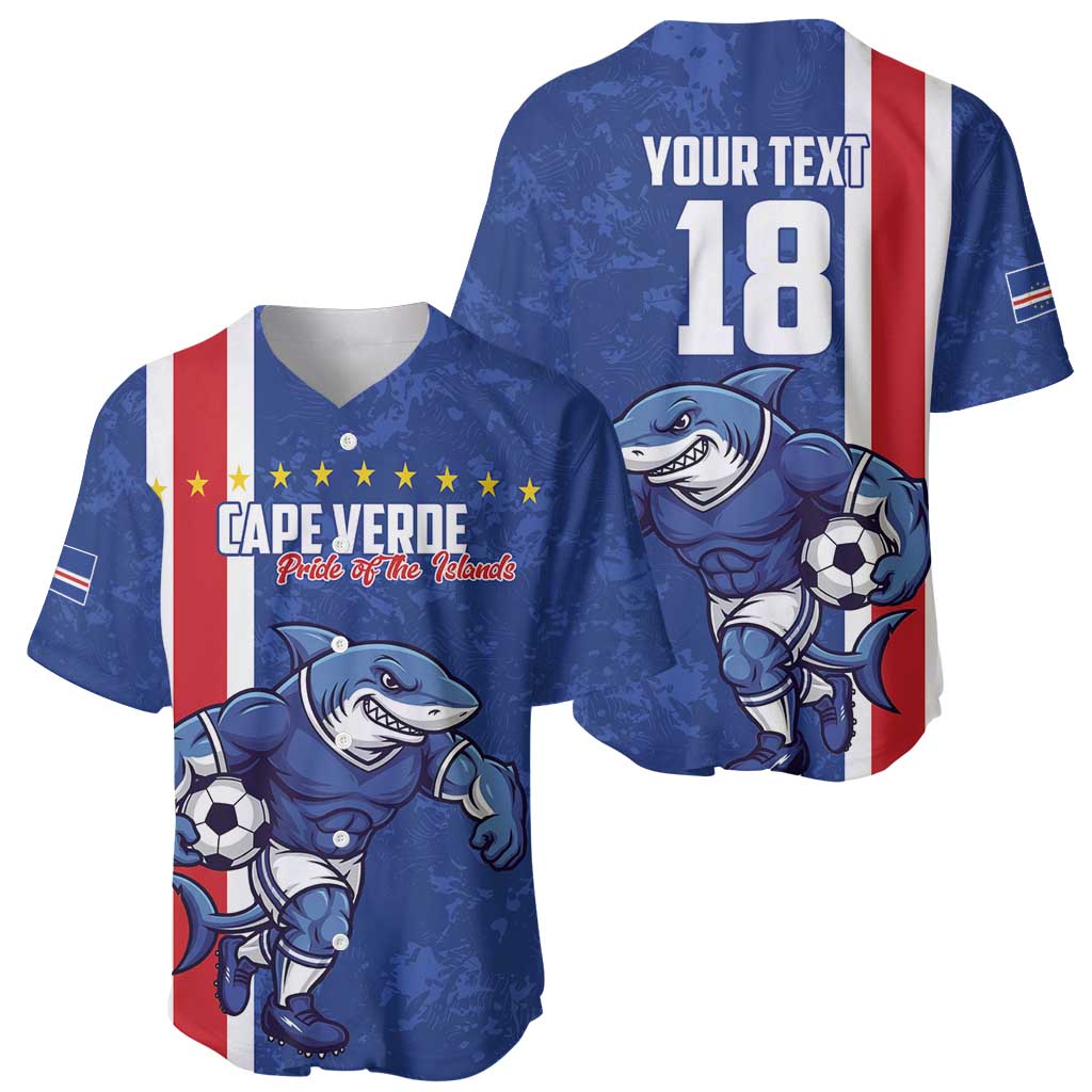 Cape Verde Football Custom Baseball Jersey Pride Of The Islands - Wonder Print Shop