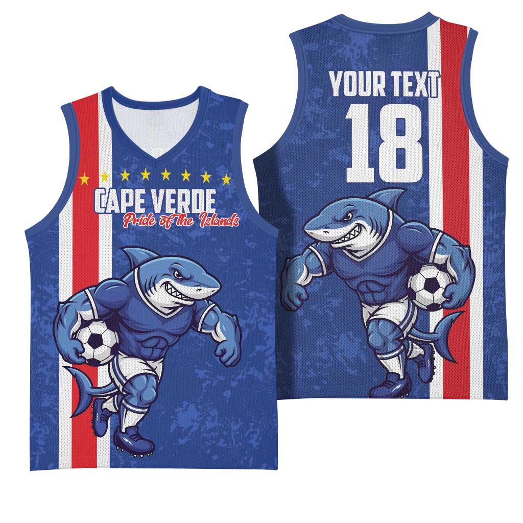 Cape Verde Football Custom Basketball Jersey Pride Of The Islands - Wonder Print Shop