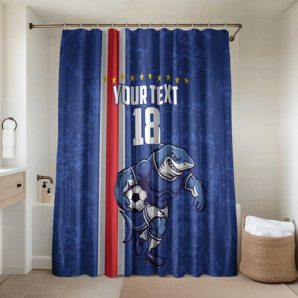 Cape Verde Football Custom Bathroom Set Pride Of The Islands - Wonder Print Shop