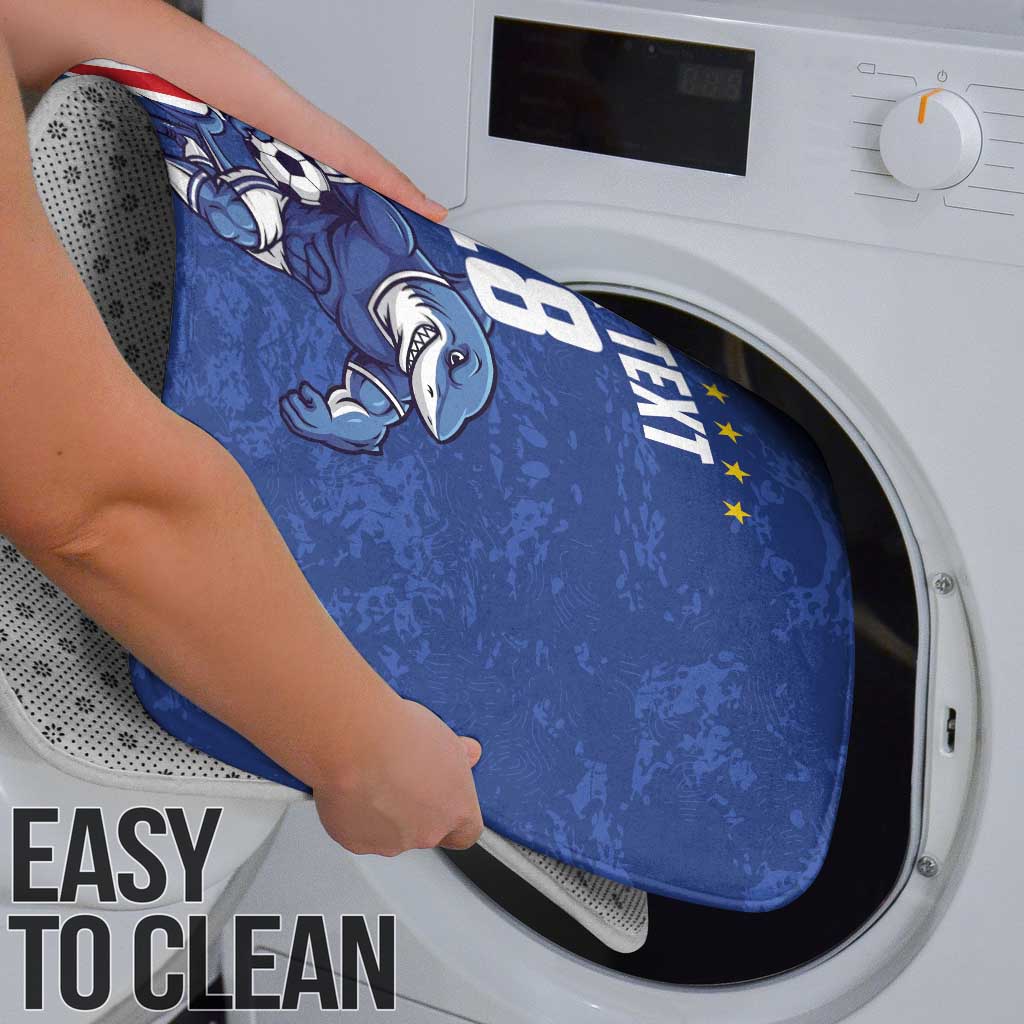 Cape Verde Football Custom Bathroom Set Pride Of The Islands - Wonder Print Shop