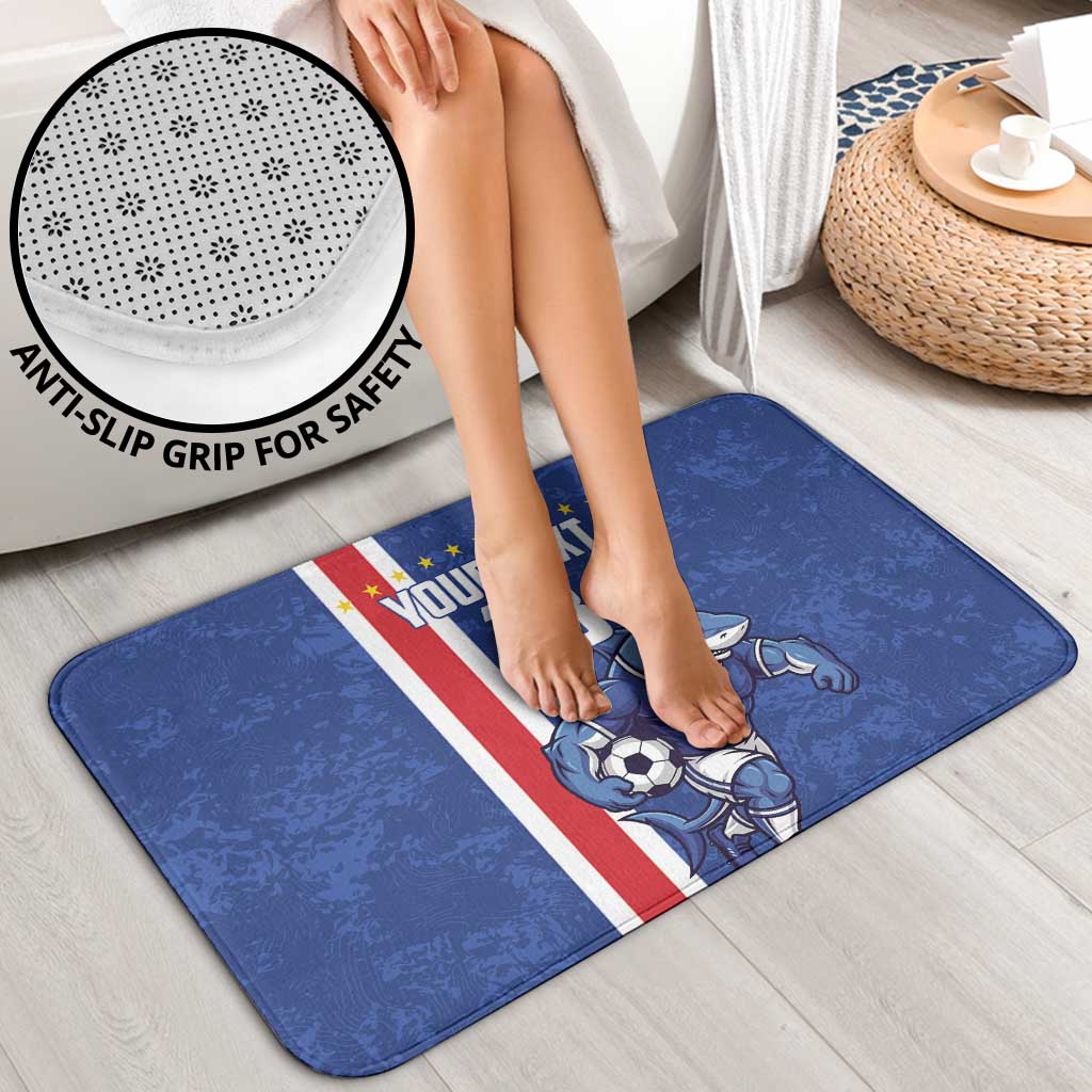 Cape Verde Football Custom Bathroom Set Pride Of The Islands - Wonder Print Shop