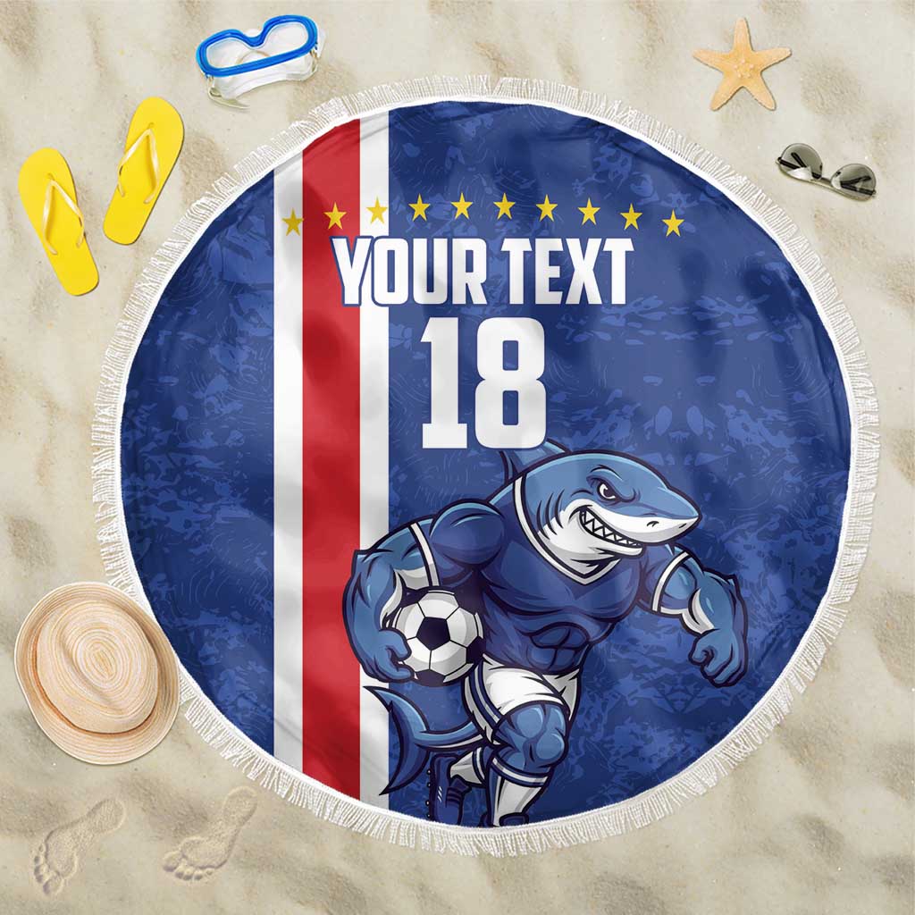 Cape Verde Football Custom Beach Blanket Pride Of The Islands - Wonder Print Shop