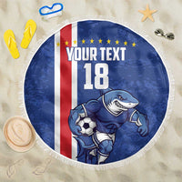 Cape Verde Football Custom Beach Blanket Pride Of The Islands - Wonder Print Shop