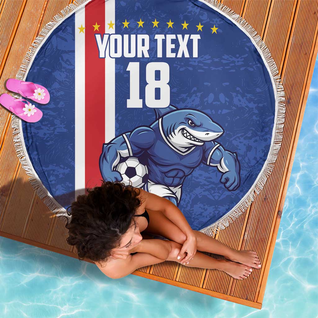 Cape Verde Football Custom Beach Blanket Pride Of The Islands - Wonder Print Shop