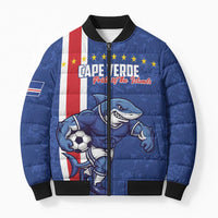 Cape Verde Football Custom Bomber Puffer Jacket Pride Of The Islands - Wonder Print Shop