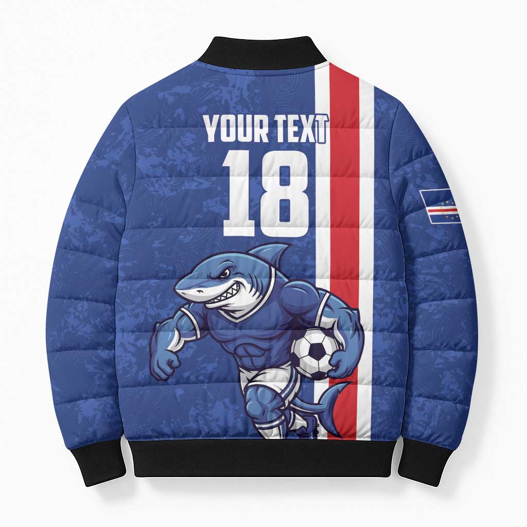 Cape Verde Football Custom Bomber Puffer Jacket Pride Of The Islands - Wonder Print Shop