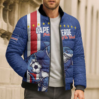 Cape Verde Football Custom Bomber Puffer Jacket Pride Of The Islands - Wonder Print Shop