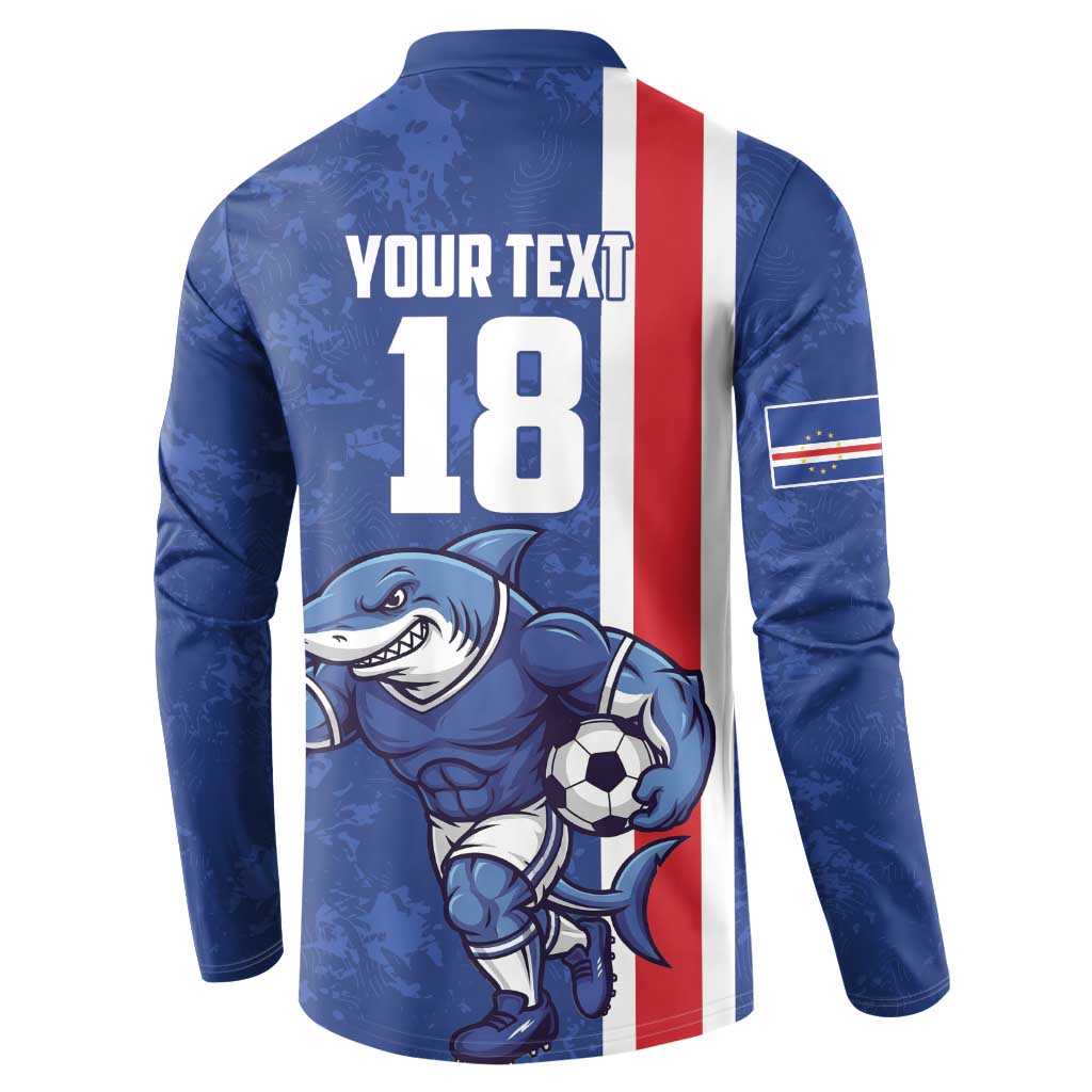 Cape Verde Football Custom Button Sweatshirt Pride Of The Islands - Wonder Print Shop