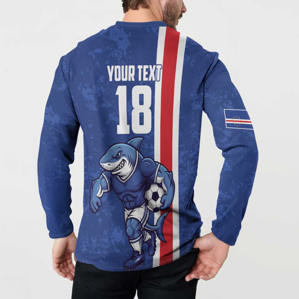 Cape Verde Football Custom Button Sweatshirt Pride Of The Islands - Wonder Print Shop