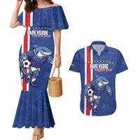 Cape Verde Football Custom Couples Matching Mermaid Dress and Hawaiian Shirt Pride Of The Islands - Wonder Print Shop