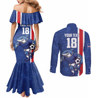 Cape Verde Football Custom Couples Matching Mermaid Dress and Long Sleeve Button Shirt Pride Of The Islands - Wonder Print Shop