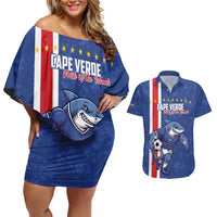 Cape Verde Football Custom Couples Matching Off Shoulder Short Dress and Hawaiian Shirt Pride Of The Islands - Wonder Print Shop