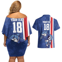 Cape Verde Football Custom Couples Matching Off Shoulder Short Dress and Hawaiian Shirt Pride Of The Islands - Wonder Print Shop