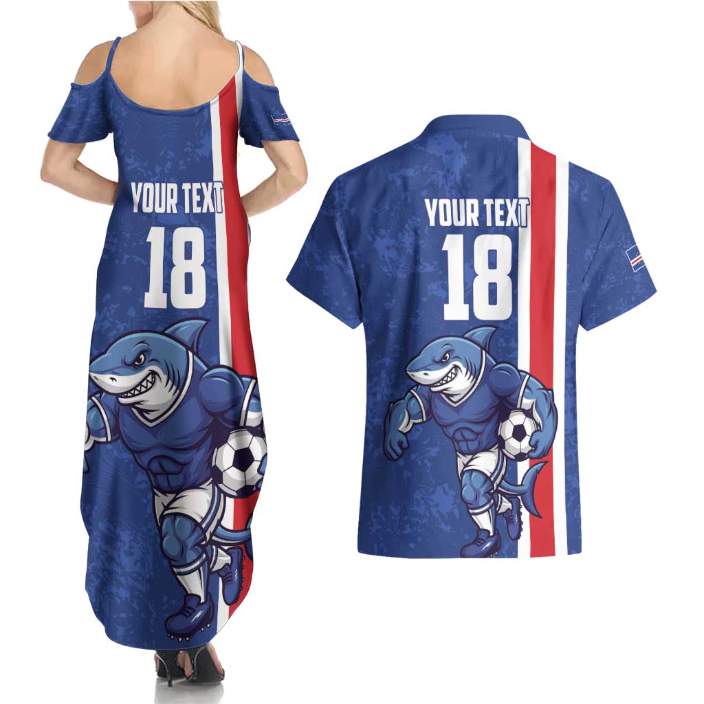 Cape Verde Football Custom Couples Matching Summer Maxi Dress and Hawaiian Shirt Pride Of The Islands - Wonder Print Shop
