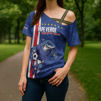 Cape Verde Football Custom Cross Shoulder Shirt Pride Of The Islands - Wonder Print Shop