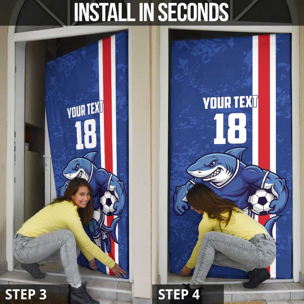 Cape Verde Football Custom Door Cover Pride Of The Islands - Wonder Print Shop