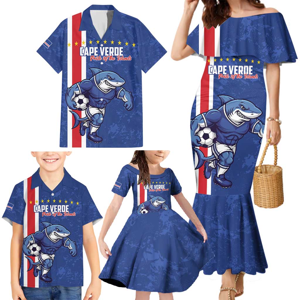 Cape Verde Football Custom Family Matching Mermaid Dress and Hawaiian Shirt Pride Of The Islands - Wonder Print Shop