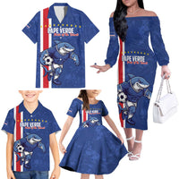 Cape Verde Football Custom Family Matching Off The Shoulder Long Sleeve Dress and Hawaiian Shirt Pride Of The Islands - Wonder Print Shop