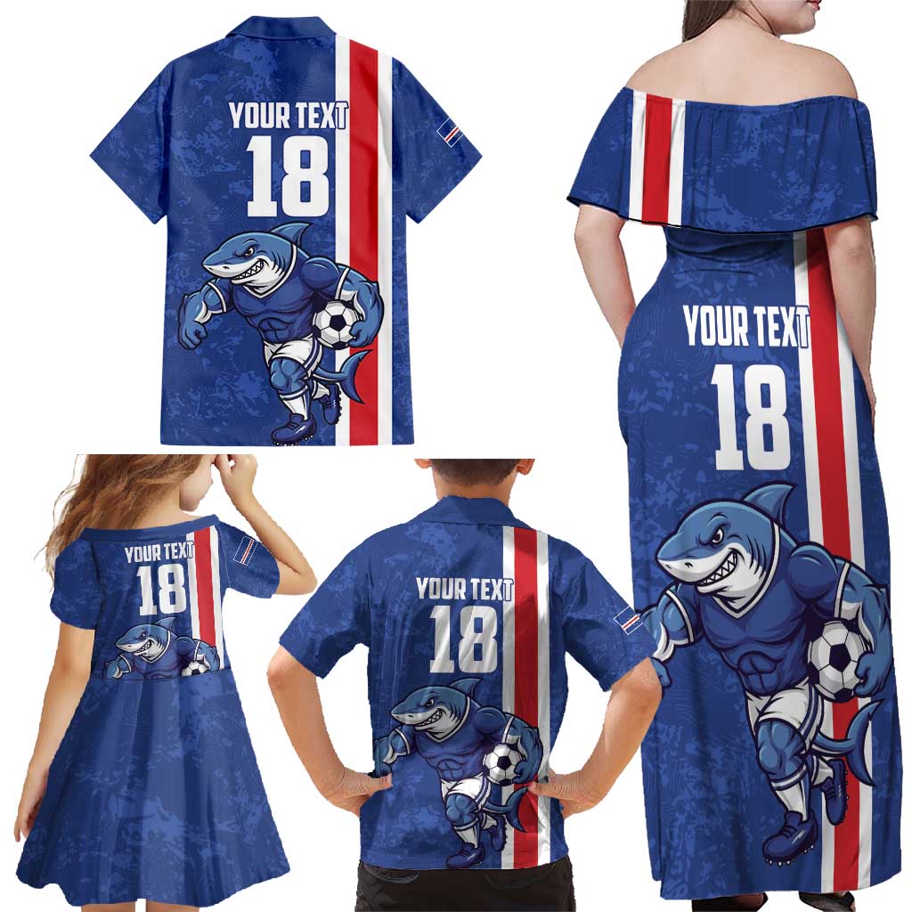 Cape Verde Football Custom Family Matching Off Shoulder Maxi Dress and Hawaiian Shirt Pride Of The Islands - Wonder Print Shop