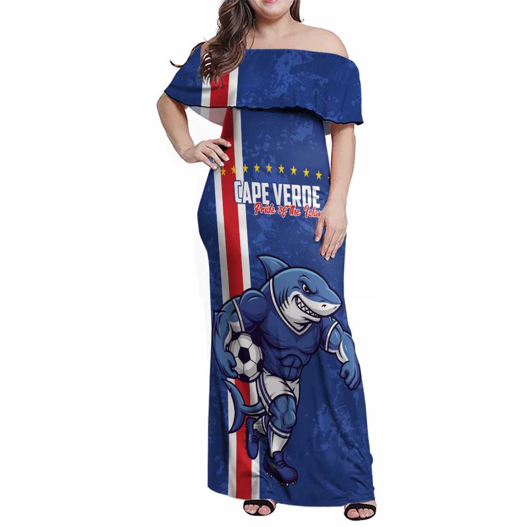 Cape Verde Football Custom Family Matching Off Shoulder Maxi Dress and Hawaiian Shirt Pride Of The Islands - Wonder Print Shop