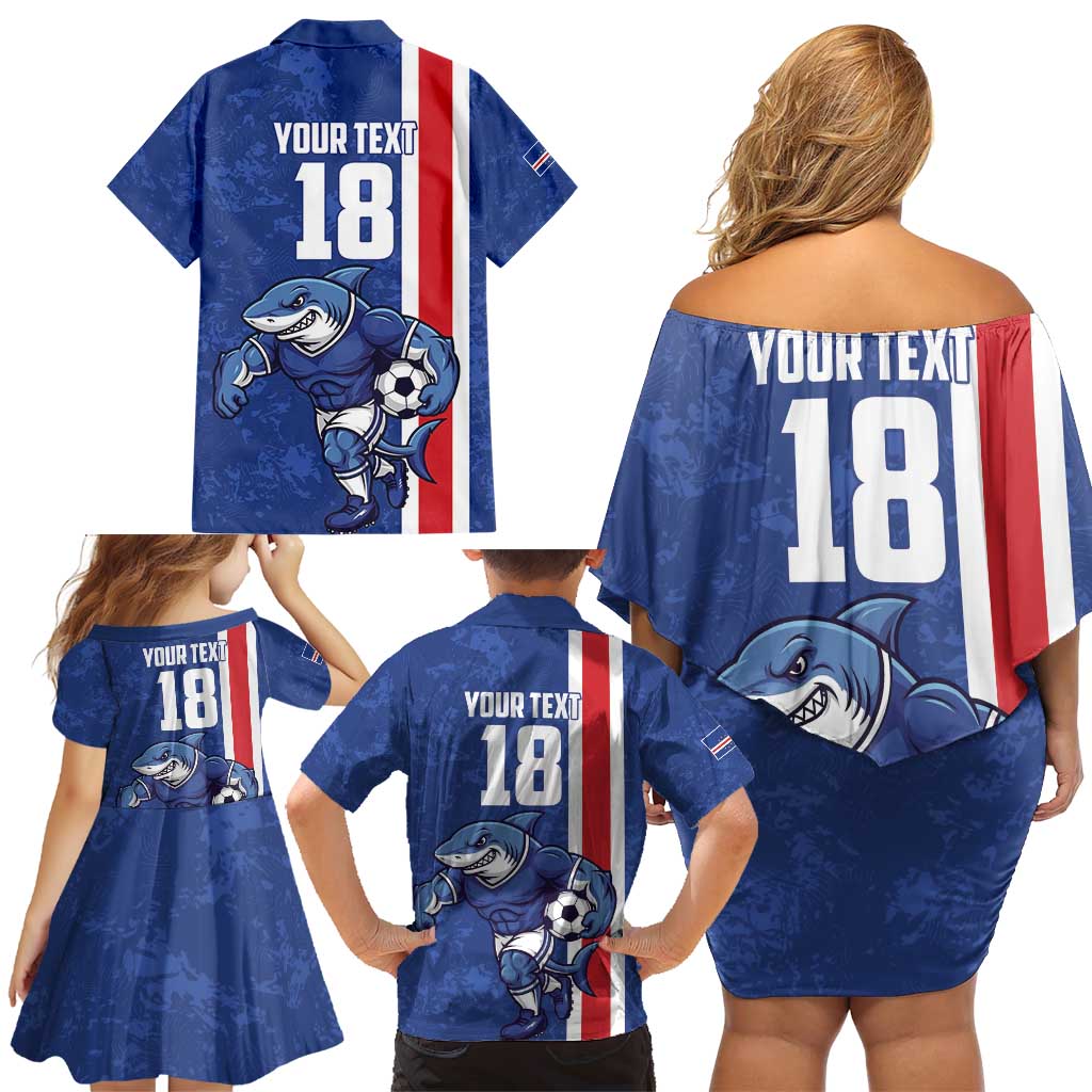 Cape Verde Football Custom Family Matching Off Shoulder Short Dress and Hawaiian Shirt Pride Of The Islands - Wonder Print Shop